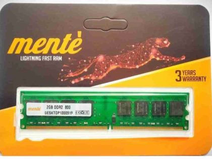 Mente DDR3 2GB RAM for Desktop 1600 MHZ with 3 Years Replacement Warranty