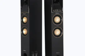 Dual subwoofers tower speaker