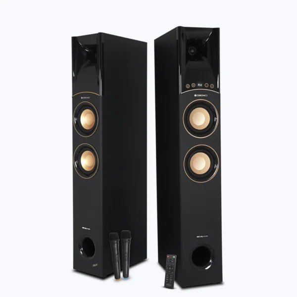 Dual subwoofers tower speaker