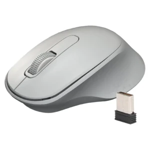Zeb- AKO Wireless mouse with Built-in Nano receiver, 3 button Control (Grey)