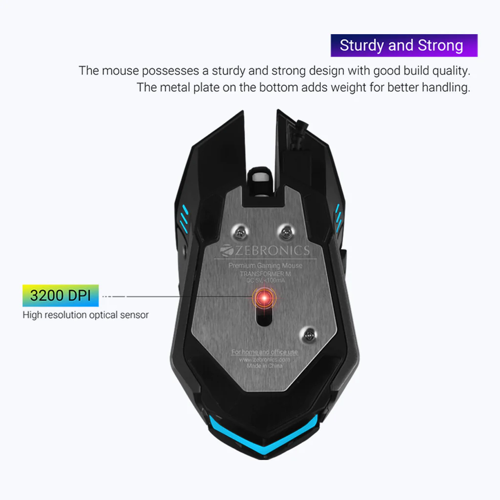 zebronics gamin mouse, transformer gaming mouse