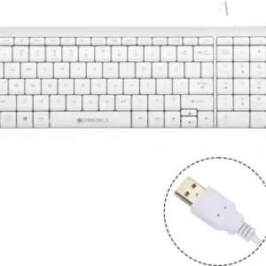 ZEB- GLIDE MULTIMEDIA KEYBOARD (WHITE)