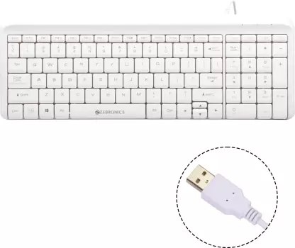 ZEB- GLIDE MULTIMEDIA KEYBOARD (WHITE)