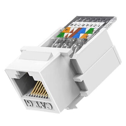 RJ45 CAT6 Network CAT6 Keystone Jack Toolless 90 Degree UTP Unshielded Modular Jack