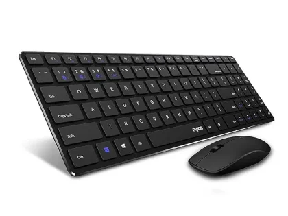 Rapoo 9300M Bluetooth and 2.4Ghz Wireless Keyboard & Mouse Combo- Black
