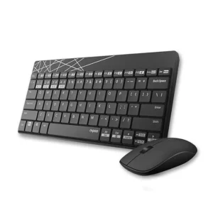 Rapoo 8000M Multi-Mode Keyboard and Mouse kit Bluetooth 4.0 Wireless 2.4 GHz 1300 DPI Combo Black
