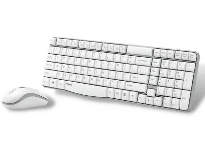 RAPOO  Wireless kit X1800S, white 2.4 GHz with USB Nano Receiver, Ambidextrous, PC/Mac/Laptop