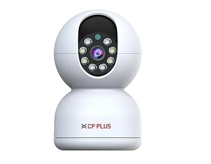 CP PLUS Smart Wi-fi CCTV Camera | 360° & Full HD Home Security  | 2-Way Talk | Advanced Motion Tracking | SD Card Support (Upto 256GB) | IR Distance 20Mtr | CP-E21