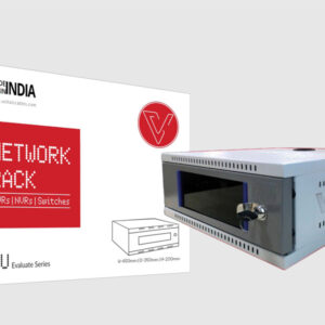 2U rack for CCTV and network equipment, suitable for secure installation and organized cable management in video surveillance systems and networking