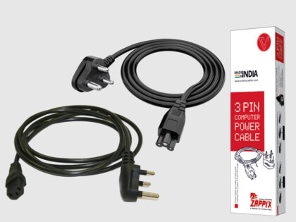 Laptop power cord suitable for secure and efficient charging of computers and electronic devices